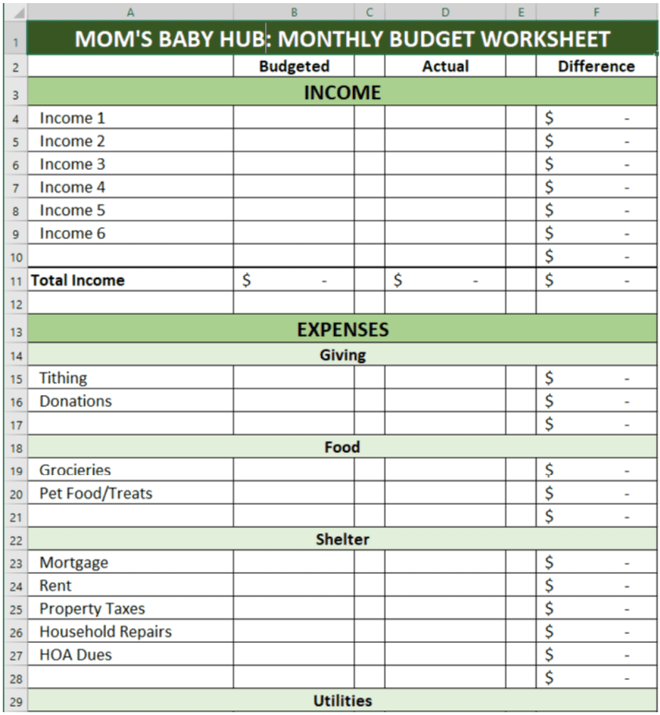 MBH Worksheet Landing Page